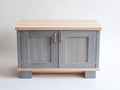 Buffet - Bois - 100 x 45 x 82 cm - Gris ardoise-bois naturel - Rustique contemporain