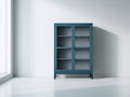 Vitrine - Métal-verre - 92 x 38 x 155 cm - Bleu pétrole - Moderne