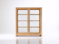 Vitrine - Bois-verre - 106 x 42 x 165 cm - Bois clair - Contemporain
