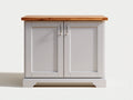 Buffet - Bois - 102 x 44 x 86 cm - Gris perle-bois naturel - Classique moderne