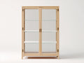 Vitrine - Bois-verre - 100 x 40 x 175 cm - Bois naturel - Scandinave